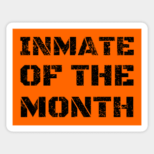 FUNNY LAZY HALLOWEEN COSTUME INMATE OF THE MONTH Magnet